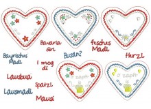 Stickserie - Lebkuchenherzen